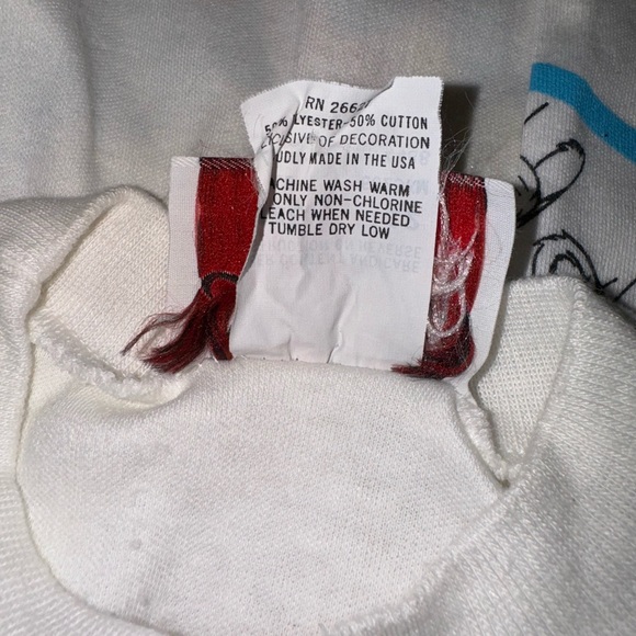 Toon Tops Disneys Roger Rabbit 1987 Vintage Single Stitch White Shirt Size 12 - Picture 6 of 6